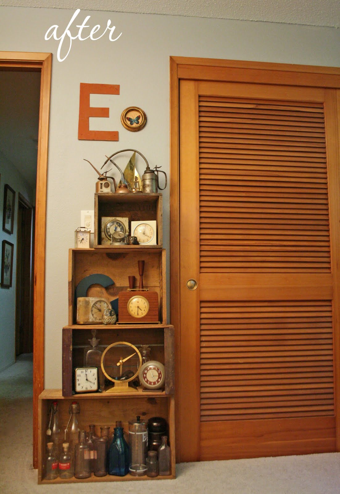 Wooden Crate Storage Shelf