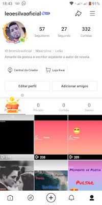 Perfil Kwai leoesilvaoficial