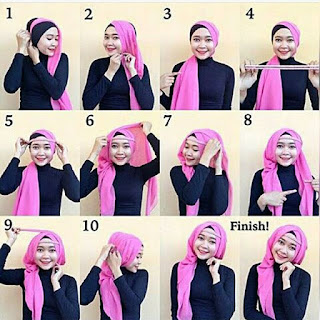 tutorial hijab pesta