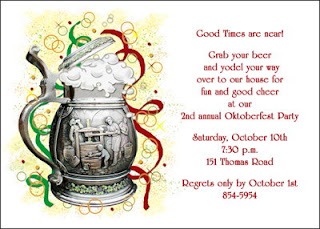 Oktoberfest party invitation cards