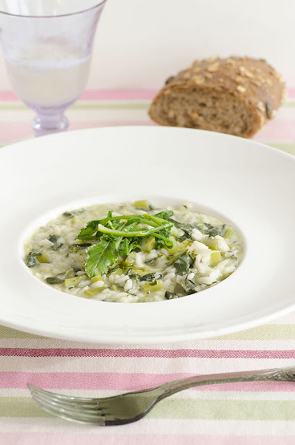 Risotto con broccolo fiolaro di Creazzo e gorgonzola