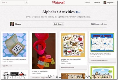 pinterest screen shot board