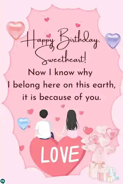 romantic happy birthday sweetheart wishes images