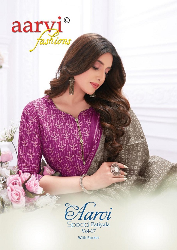 Aarvi Fashion Special Patiyala Cotton Dress Material Collection Exporter And Wholesaler