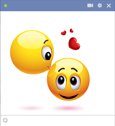 Kissing forehead emoticons