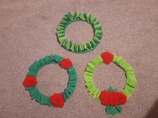 The Finished Christmas Wreaths