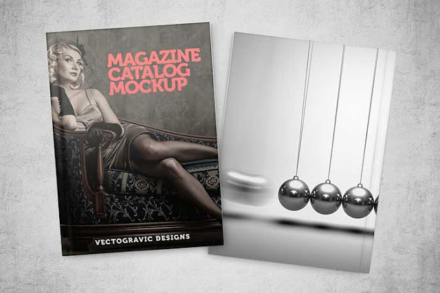 Magazine Catalog Mockup PSD