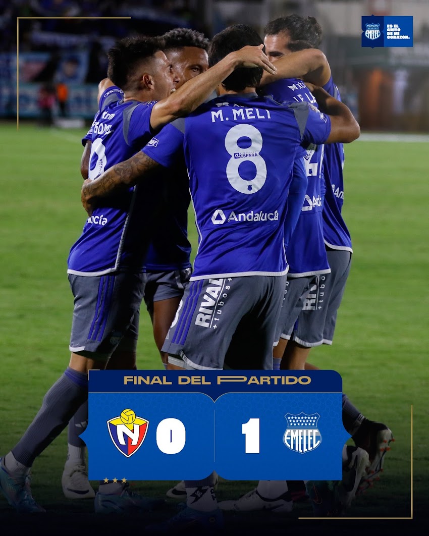 Emelec derrota 1 a 0 a El Nacional en el Atahualpa en LigaPro