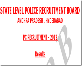 AP Police Constable Exam Result 2013