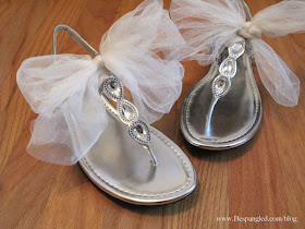 cute way to dress up a pair of sandals to change into at your wedding reception