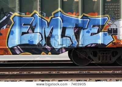 Train Graffiti, graffiti letters