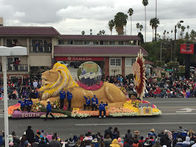 128th Rose Parade lion float