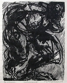 1998, Xilografía sobre papel, 12 1/4" x 10 1/4".