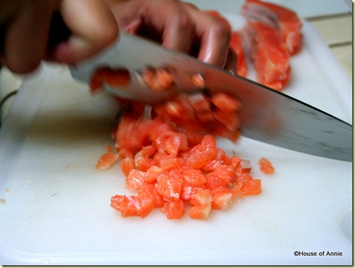  Dicing Salmon for Lomi Lomi Salmon