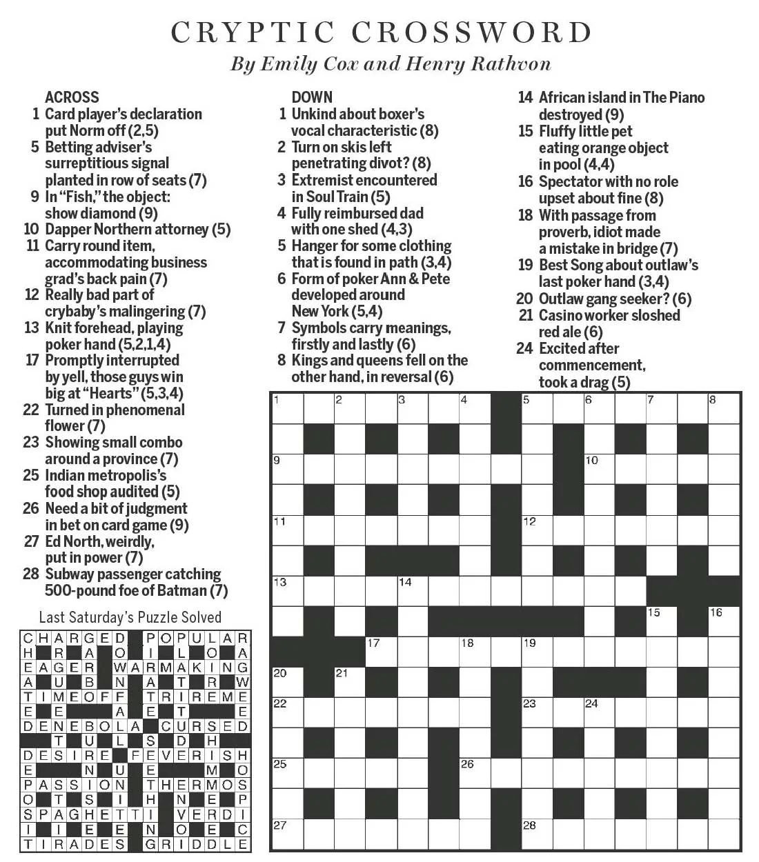 Printable Thomas Joseph Crossword Puzzle For Today Printable Word
