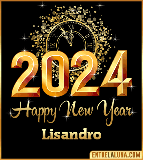 Happy New Year 2024 wishes gif Lisandro