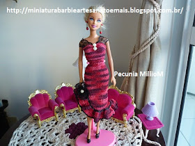 Vestido de Croche e Sapatinhos Com Renda Para Barbie Criados Por Pecunia MillioM 6