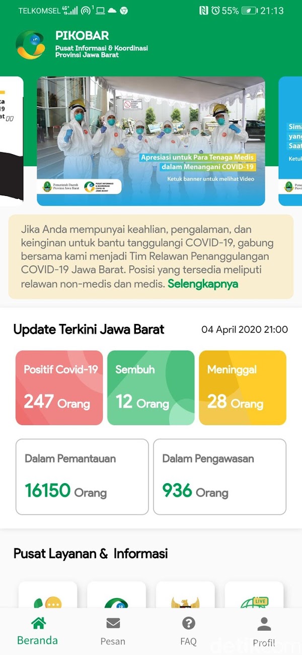Data Baru Corona di Jabar: 247 Positif COVID-19, ODP Tembus 20 Ribu Orang