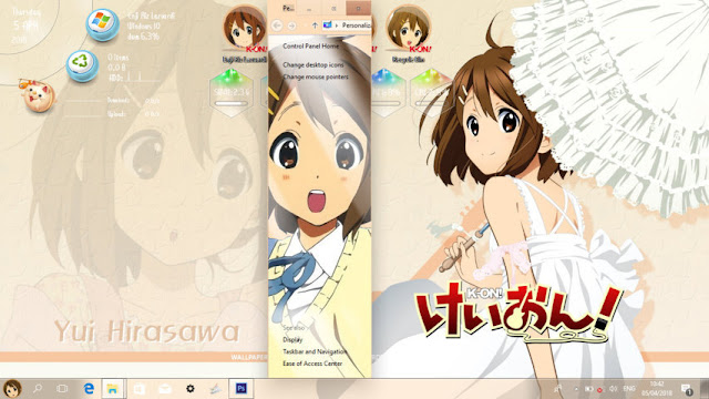 Windows 10 Ver. 1703 Theme K-ON! Hirasawa Yui by Enji Riz