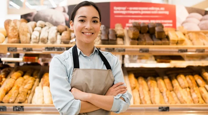 Imagen de una empleada de panaderia