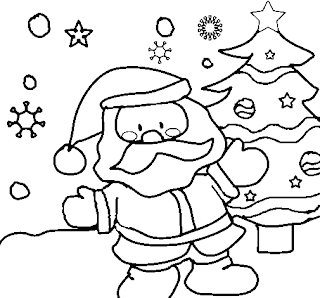 Dibujos de Santa Claus para Pintar, parte 4