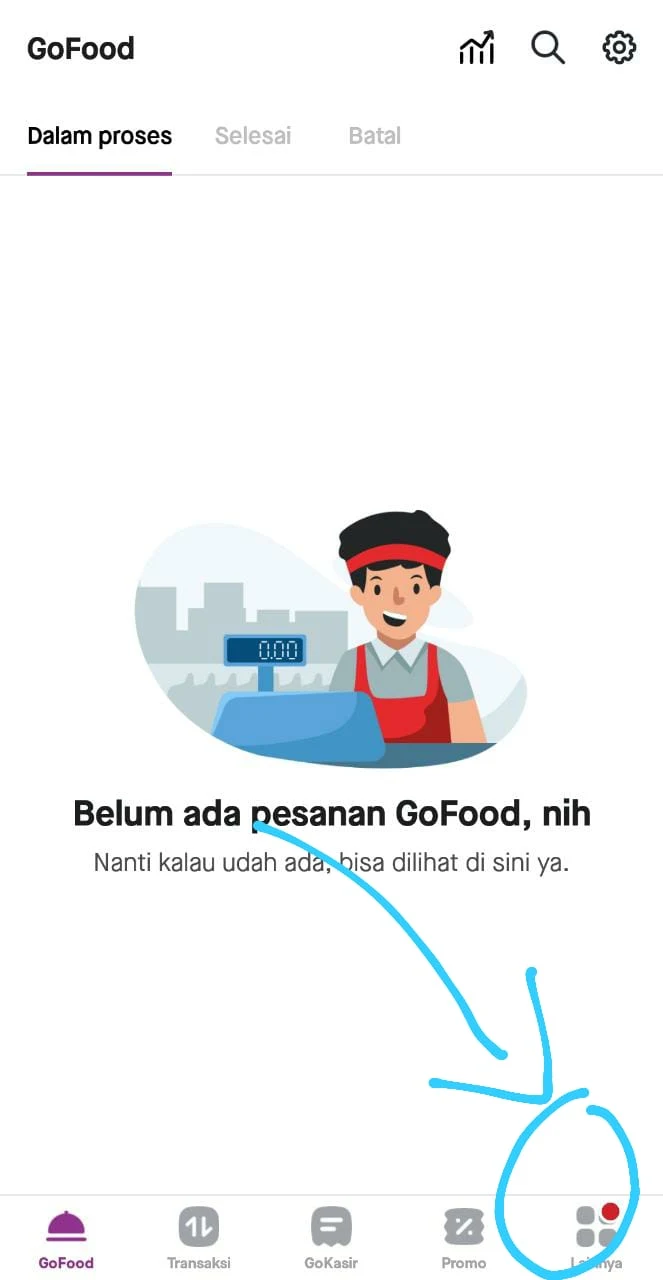 Buka aplikasi Gobiz, masuk menu Lainnya