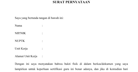 Contoh Format Surat Pernyataan Keabsahan Berkas  Blog 