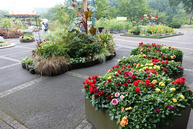 とっとり花回廊のエントランス展示