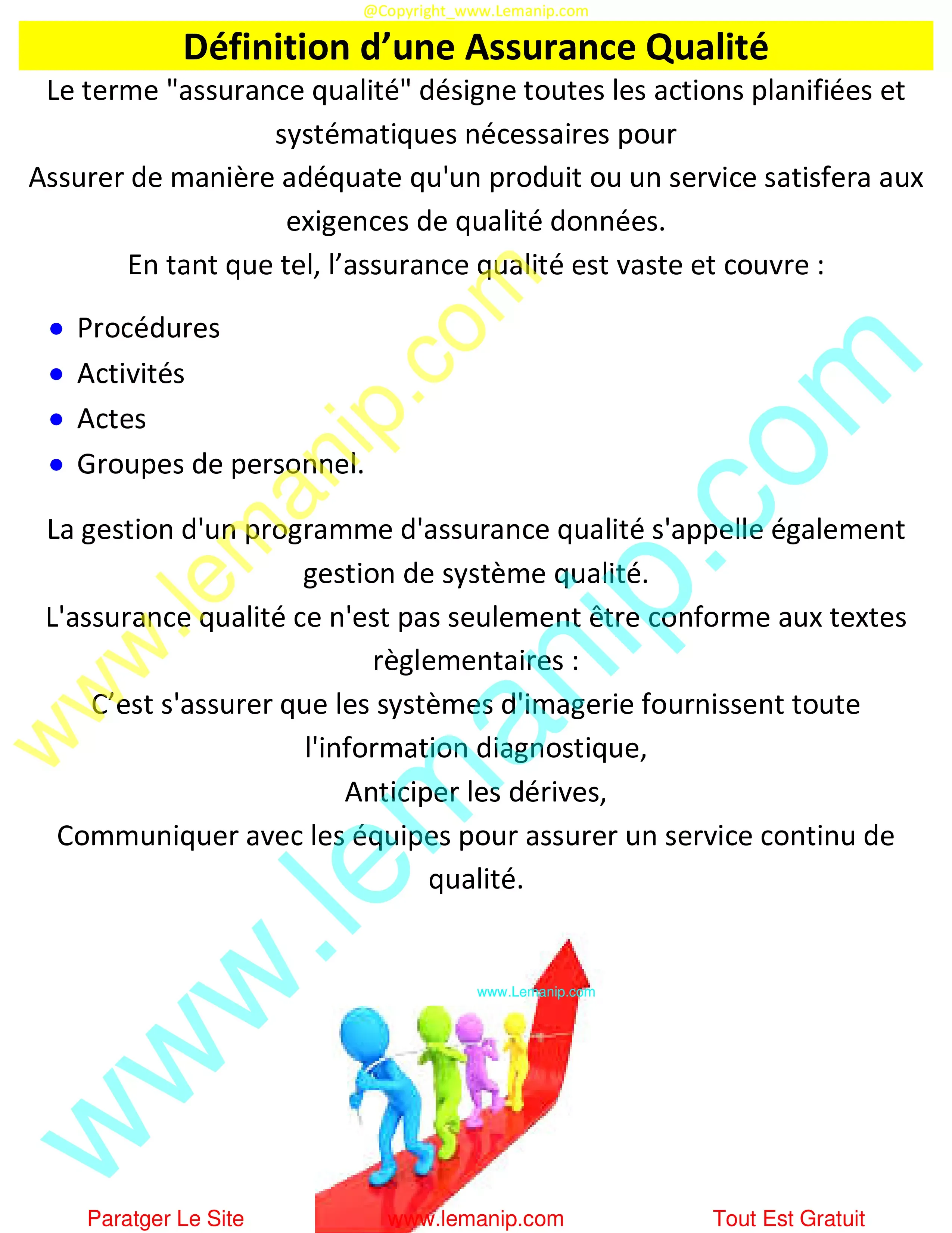 Définition d’une Assurance Qualité