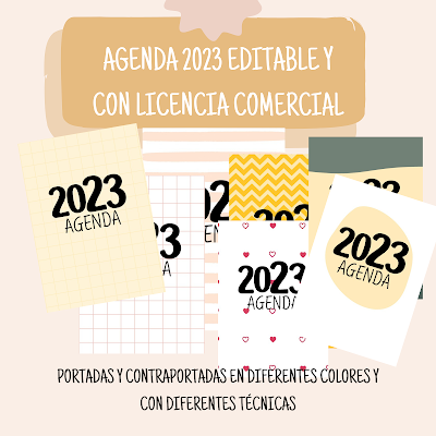 AGENDA, 2023, licencia comercial, editable, powerpoint, planificadores, agenda semanal, agenda diaria, agenda perpetua,
