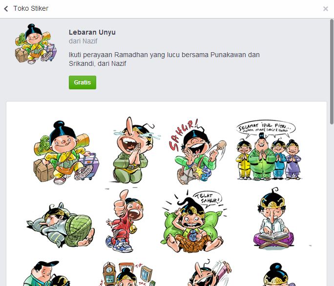 CREATION Stiker  Ramadhan Lebaran  Gratis di Facebook