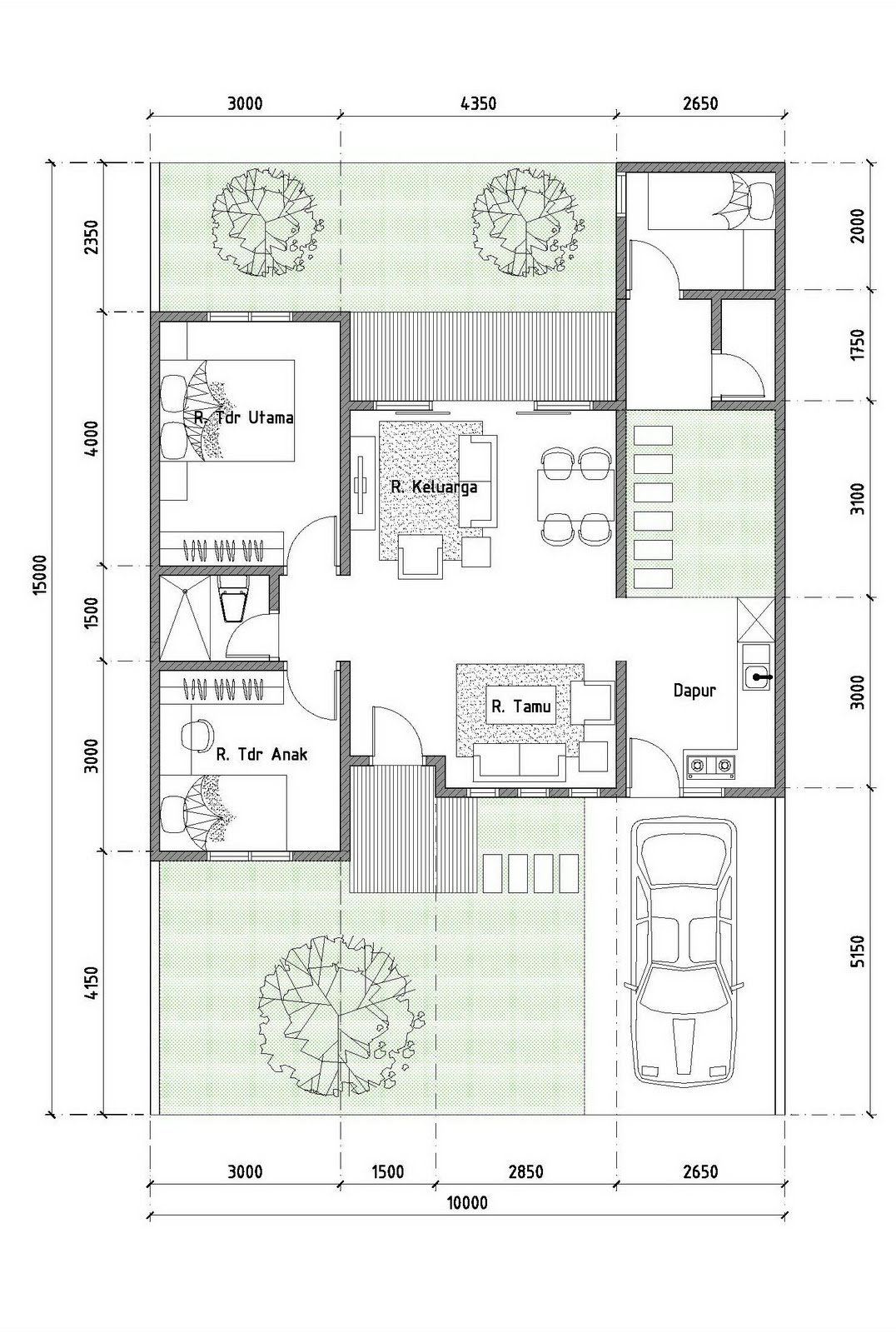 Penting 28 Denah Rumah Type 70 150