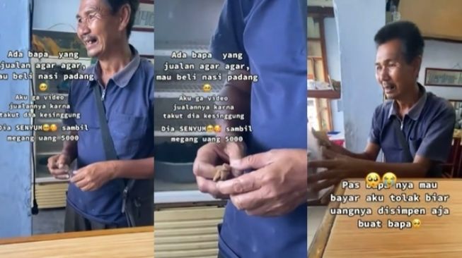 Viral Penjual Agar-agar Cuma Punya Uang 5 Ribu buat Beli Nasi Padang, Bikin Nyesek