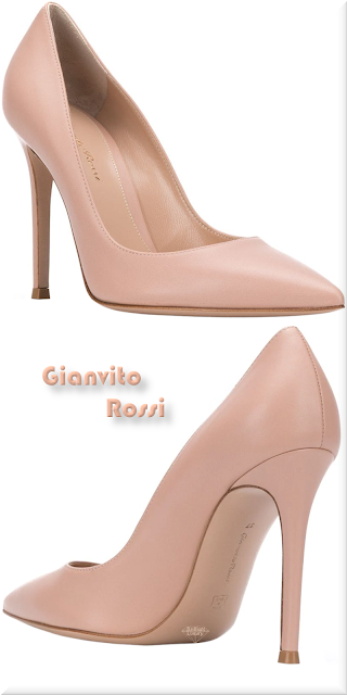♦Gianvito Rossi beige pointed toe heeled pumps #gianvitorossi #shoes #brown #pantone #brilliantluxury