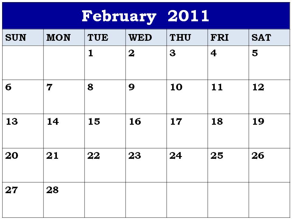 2011 calendar february. february 2011 calendar.