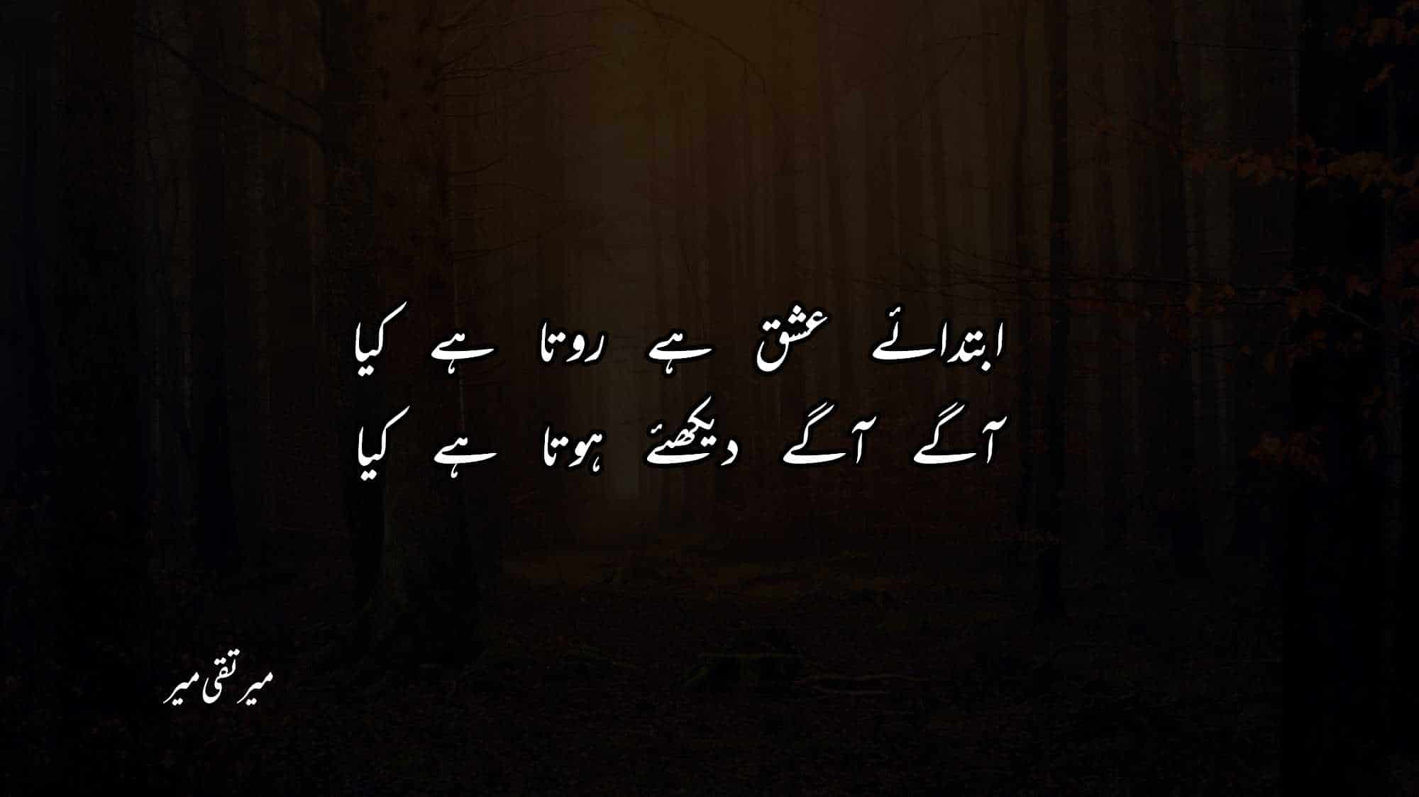 Mir Taqi Mir Selected Poetry In Urdu, ibtadaiy ishq ghazal