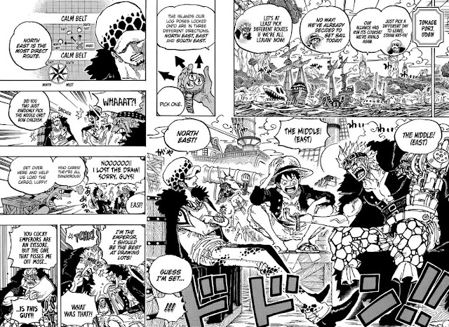 Review One Piece 1056 Para Bajak Laut pergi dari Wano