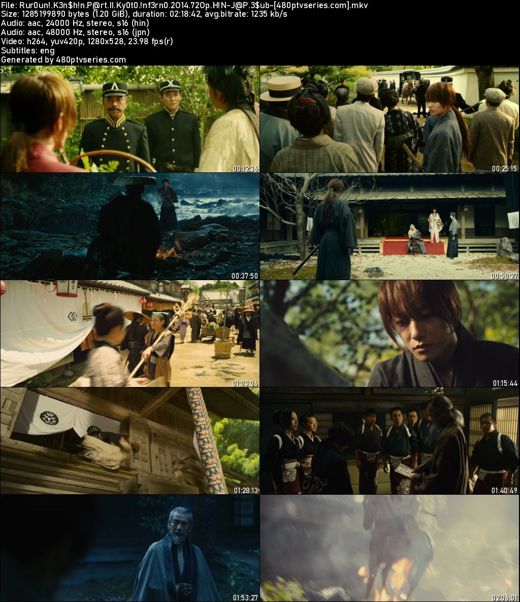 Watch Online Free Rurouni Kenshin Part II: Kyoto Inferno (2014) Full Hindi Dual Audio Movie Download 480p 720p BluRay