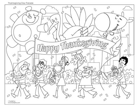 Free Preschool Coloring on Free Thanksgiving Coloring Pages