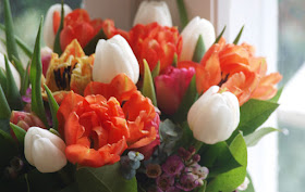 Buket med orange tulipaner