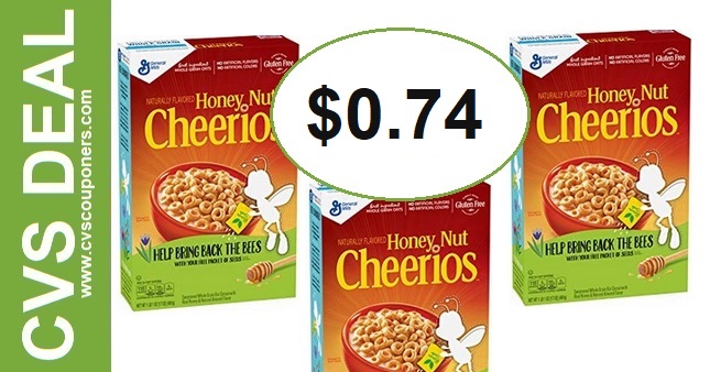 Honey Nut Cheerios CVS Deal $0.74 