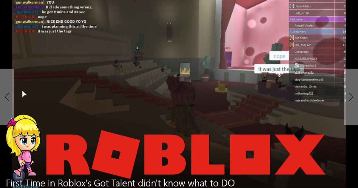 Chloe Tuber Roblox S Got Talent Gameplay - nope roblox