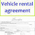 Sample vehicle rental agreement template  - pdf and doc