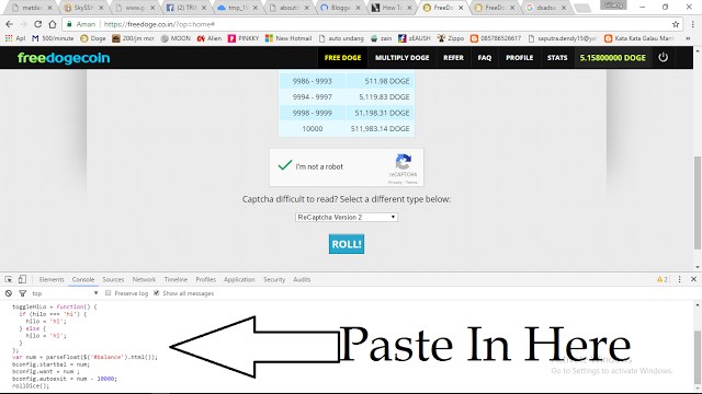 Dogecoin Hack: How To Roll In Freedoge.co.in Always number 10000
