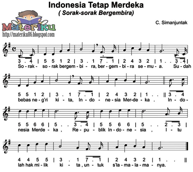 Kumpulan Not Angka Lagu Wajib Nasional, Lengkap!