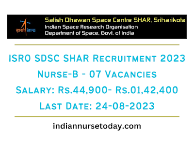 sdsc shar recruitment 2023 nurse b vacancies