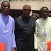 Peter Obi, former Governor Anambra state and Two seminarians, Mr. Nnabugwu Chidebere (left), and Mr. Igwe Johnbosco Ifeanyi(right)