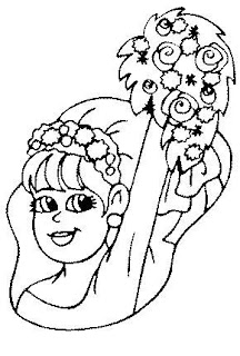 wedding coloring pages, girl coloring pages