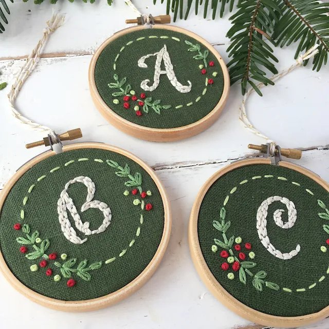 monogram christmas embroidery patterns