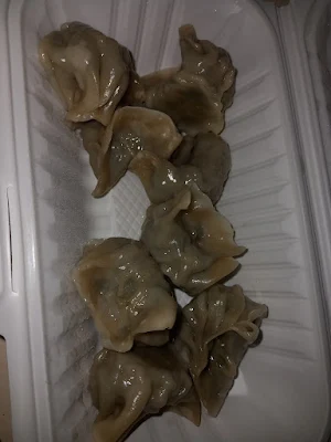 "Steamed chicken dumplings from Lucky Garden restaurant"